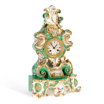 Lot 88 - A LARGE JACOB PETIT PORCELAIN MANTEL CLOCK