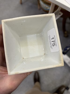 Lot 162 - A CHINESE PORCELAIN SQUARE CUP