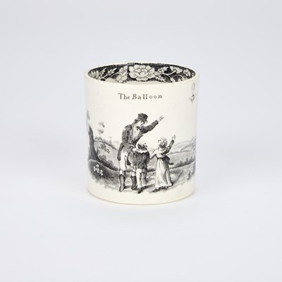 Lot 53 - A TRANSFER-PRINTED POTTERY CHILD'S MUG