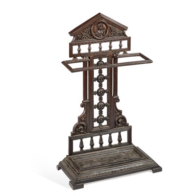 Lot 1112 - A VICTORIAN CAST IRON STICKSTAND