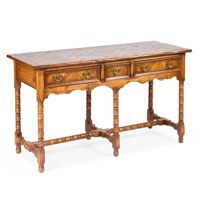 Lot 1090 - A FRENCH OAK SIDE TABLE