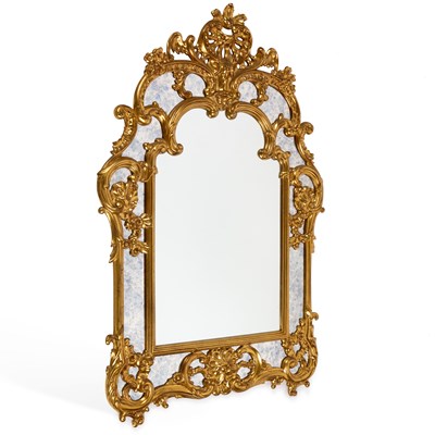 Lot 1068 - A LARGE PERIOD STYLE GILT-FRAMED MIRROR