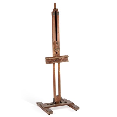 Lot 338 - AN EARLY 20TH CENTURY BEECH ARTIST'S EASEL
