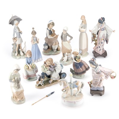 Lot 128 - A COLLECTION OF CONTINENTAL PORCELAIN FIGURES
