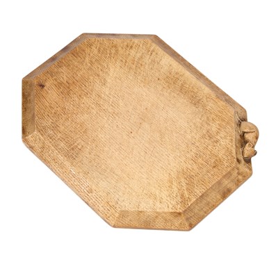 Lot 1137 - ROBERT THOMPSON OF KILBURN, A MOUSEMAN OAK BREADBOARD