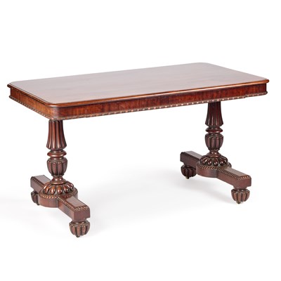 Lot 1066 - A GEORGE IV MAHOGANY LIBRARY TABLE