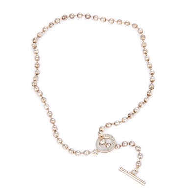 Lot 694 - GUCCI, A SILVER BOULE CHAIN NECKLACE