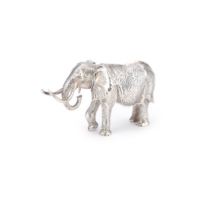 Lot 305 - PATRICK MAVROS, A SILVER SCULPTURE OF AN ELEPHANT MATRIARCH, "BOADICEA"