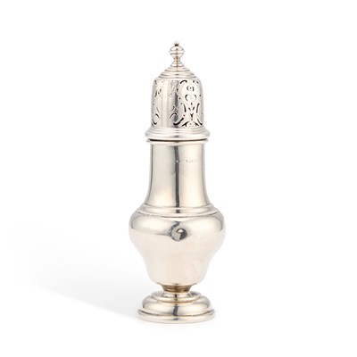 Lot 336 - A GEORGE V SILVER CASTER