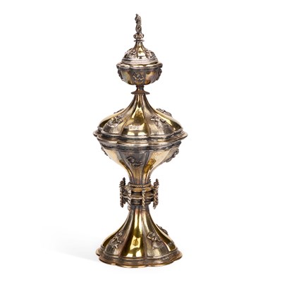 Lot 396 - A REPLICA OF A HENRY VII SILVER-GILT STANDING SALT