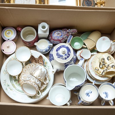Lot 100 - TWO BOXES OF CERAMICS