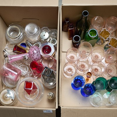 Lot 148 - FIVE BOXES OF GLASS