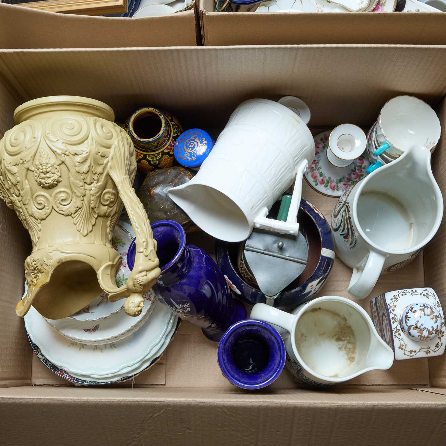 Lot 153 - TWO BOXES OF CERAMICS