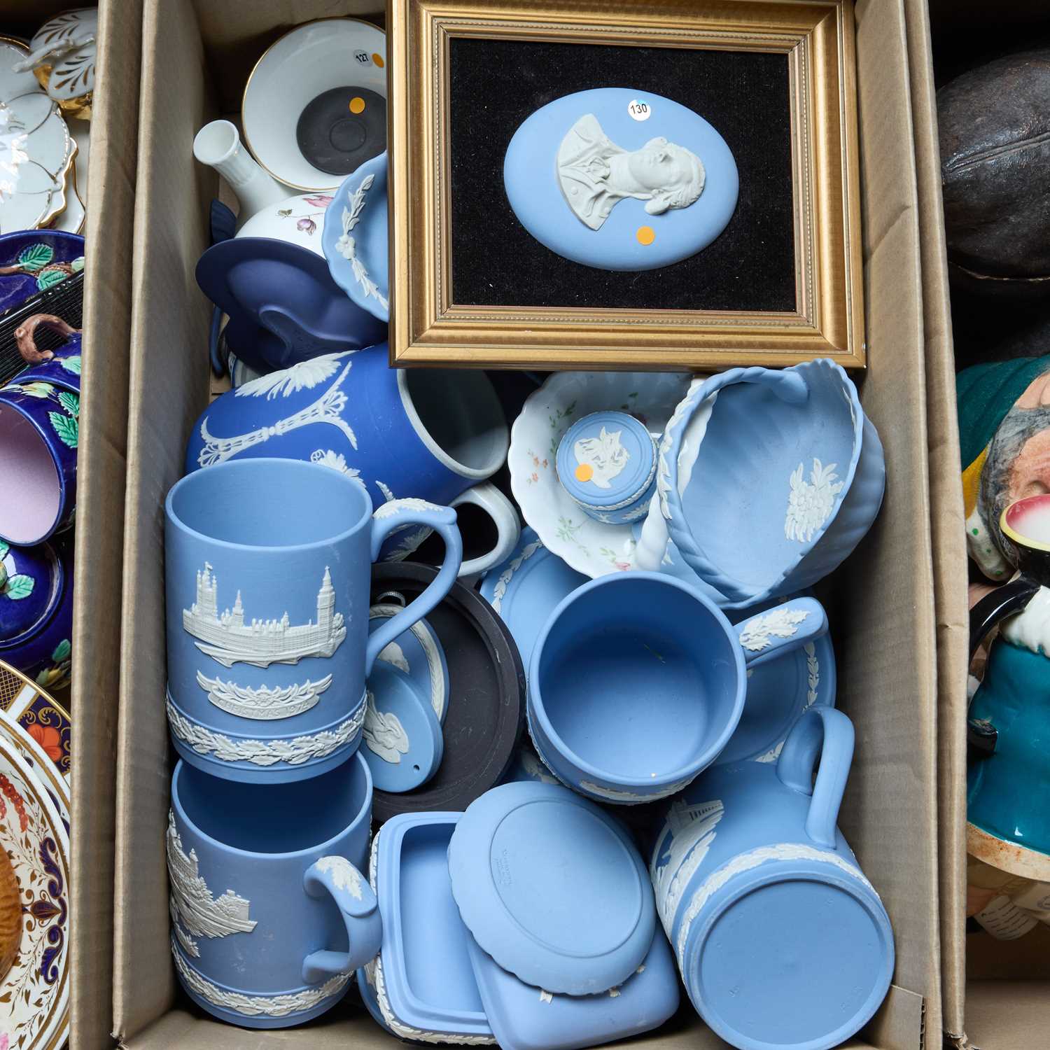 Lot 158 - A BOX OF WEDGWOOD JASPERWARE