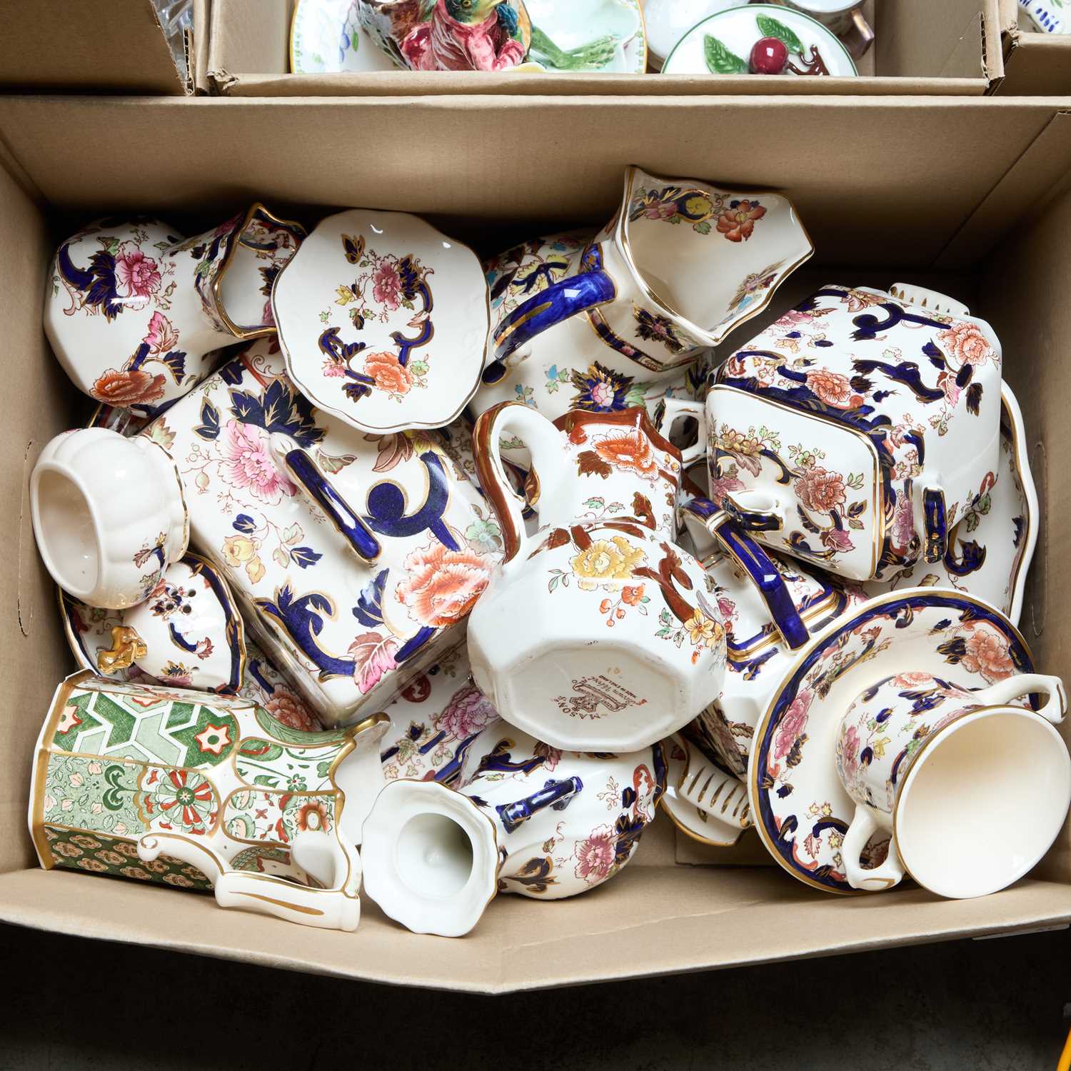Lot 172 - TWO BOXES OF CERAMICS INCLUDING MASON'S
