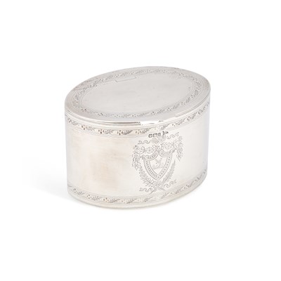 Lot 527 - A LATE VICTORIAN SILVER TEA CADDY