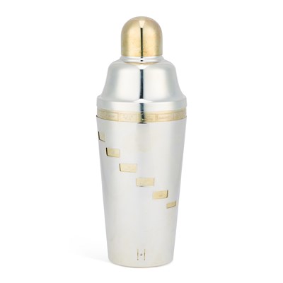 Lot 263 - A SILVER-PLATED 'RECIPE' COCKTAIL SHAKER