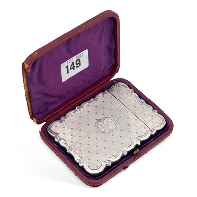 Lot 482 - A VICTORIAN SILVER CARD CASE