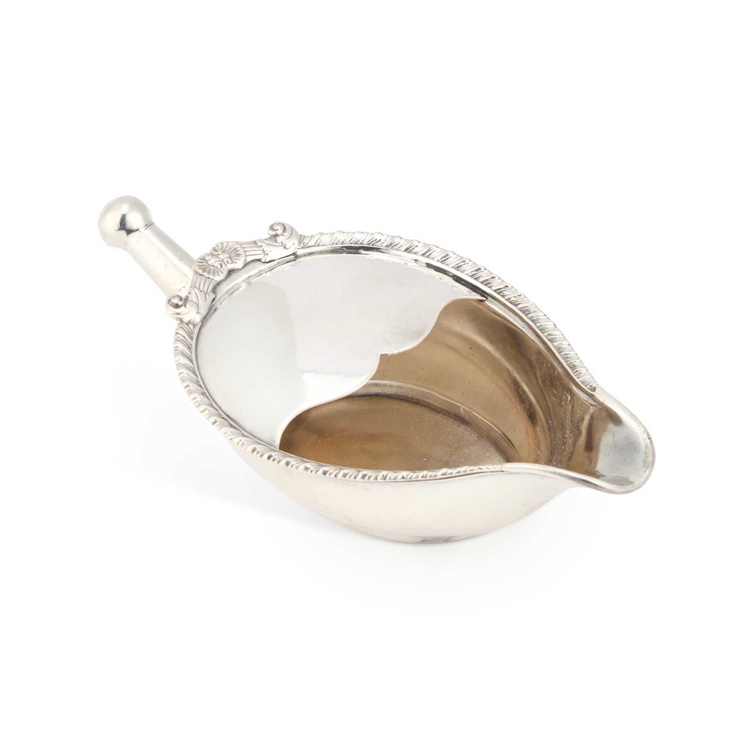 Lot 266 - A 19TH CENTURY INDIAN COLONIAL SILVER PAP BOAT