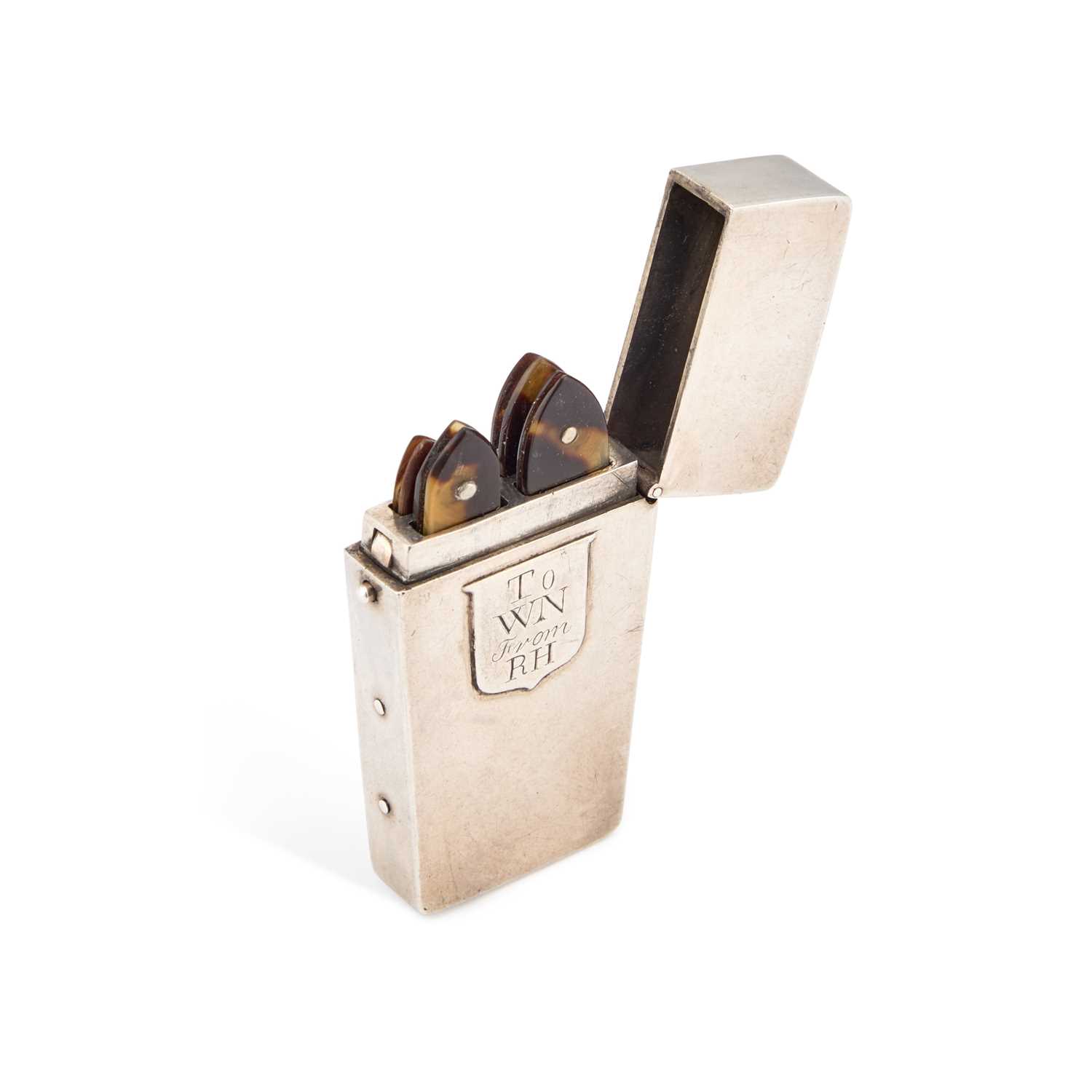 Lot 500 - A 19TH CENTURY SILVER LANCET CASE
