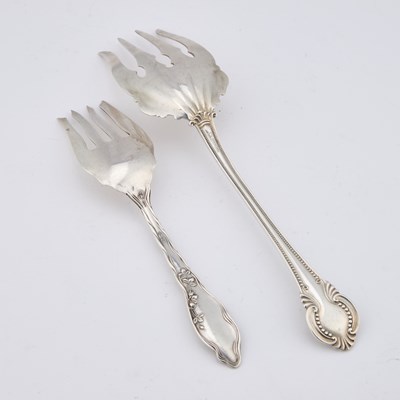 Lot 274 - TWO AMERICAN STERLING SILVER SERVING FORKS