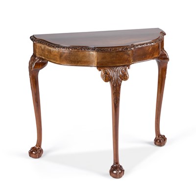Lot 1019 - A GEORGE II STYLE MAHOGANY SIDE TABLE
