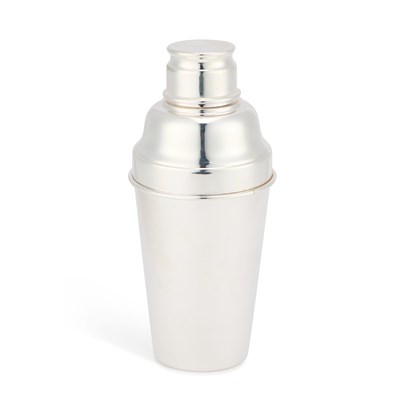 Lot 260 - A VINTAGE SILVER-PLATED COCKTAIL SHAKER