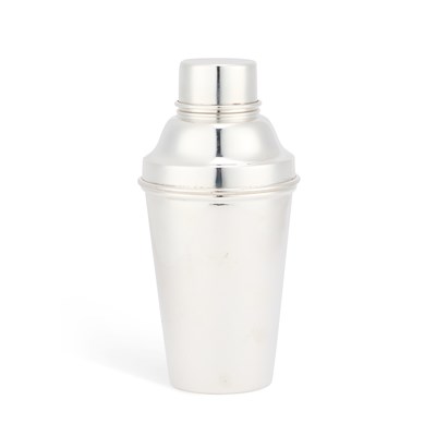 Lot 255 - A VINTAGE SILVER-PLATED COCKTAIL SHAKER