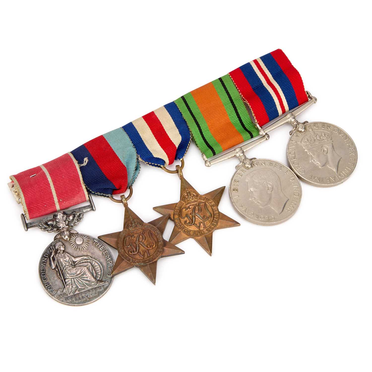 Lot 25 - A MOUNTED SECOND WORLD WAR BRITISH EMPIRE MEDAL GROUP