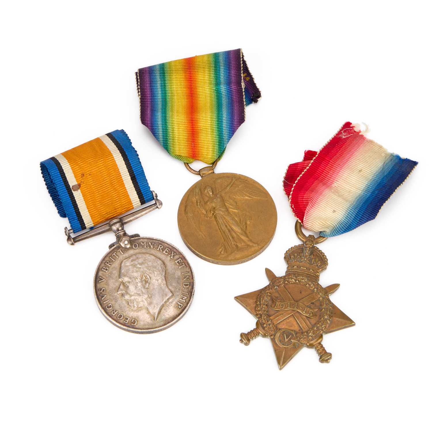 Lot 34 - A FIRST WORLD WAR MEDAL TRIO