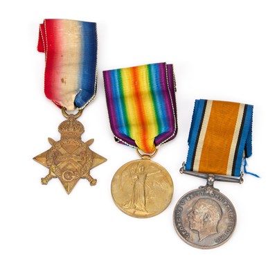 Lot 20 - A FIRST WORLD WAR MEDAL TRIO