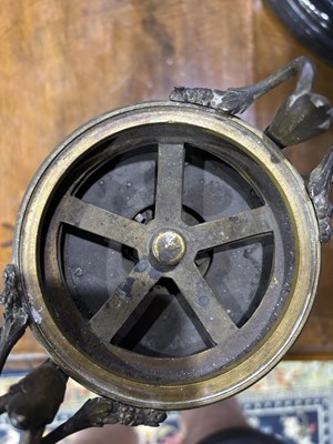 Lot 953 - A FRENCH WHITE MARBLE AND ORMOLU ANNULAR DIAL CLOCK
