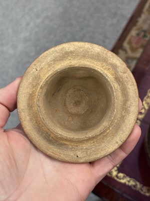 Lot 486 - A CHINESE CELADON-GLAZED CONG VASE