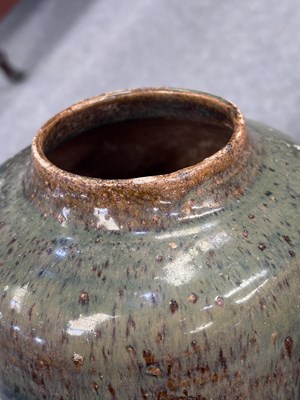 Lot 486 - A CHINESE CELADON-GLAZED CONG VASE