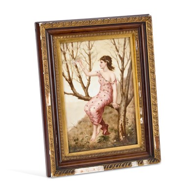 Lot 90 - A BERLIN (KPM) PORCELAIN PLAQUE