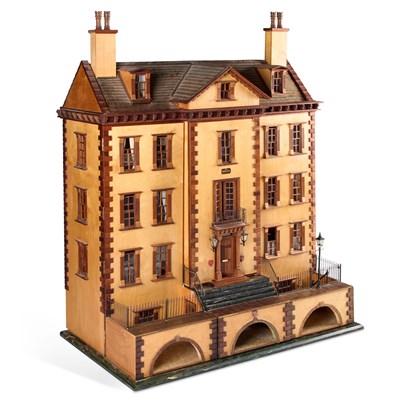 Lot 44 - A LARGE DOLLS HOUSE