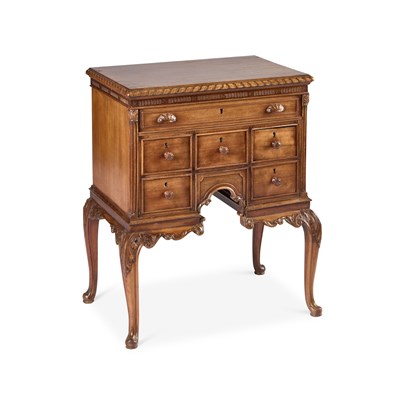 Lot 1021 - A CONTINENTAL WALNUT LOWBOY
