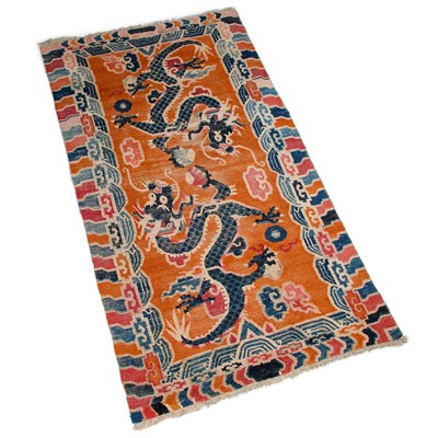 Lot 381 - A TIBETAN CHINESE RUG