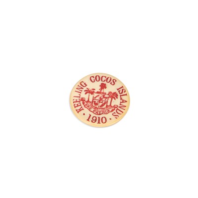 Lot 769 - A COCOS-KEELING ISLANDS J.S. CLUNIES ROSS PLASTIC/ IVORINE TEN CENTS CURRENCY TOKEN