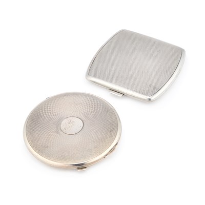 Lot 157 - TWO GEORGE VI SILVER COMPACTS