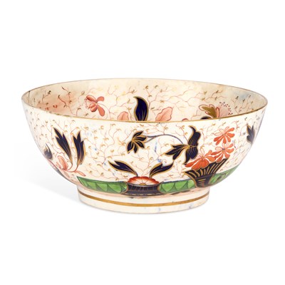Lot 118 - AN ENGLISH EARTHENWARE PUNCH BOWL