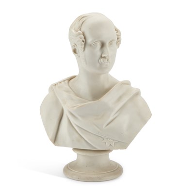 Lot 11 - A W.H. KERR & CO., WORCESTER, PARIAN BUST OF PRINCE ALBERT