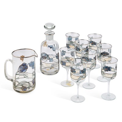 Lot 55 - A NAGEL 'TIFFANY' PATTERN GLASS DRINKS SERVICE
