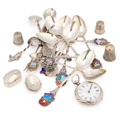Lot 362 - A MIXED GROUP OF SILVER AND SILVER-PLATE