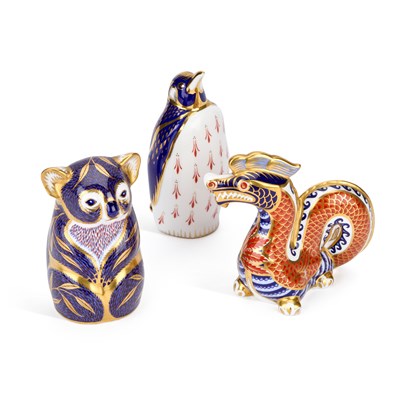 Lot 103 - THREE ROYAL CROWN DERBY PAPERWEIGHTS