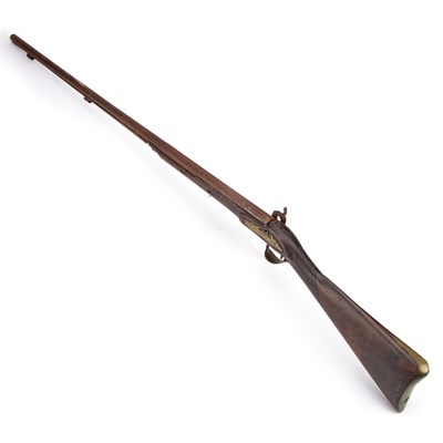 Lot 5 - AN ANTIQUE PERCUSSION LONG GUN
