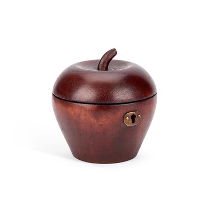Lot 426 - A GEORGIAN STYLE FRUIT TEA CADDY