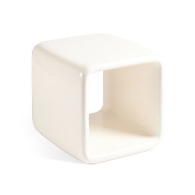 Lot 1242 - A 20TH CENTURY WHITE MOULDED PLASTIC OCCASIONAL TABLE