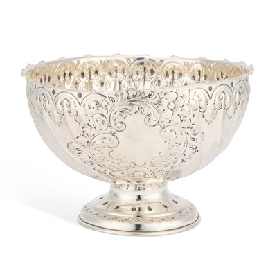 Lot 190 - A VICTORIAN SILVER ROSE BOWL