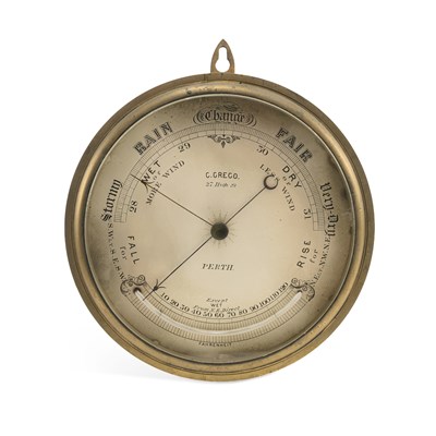 Lot 1029 - A VICTORIAN BAROMETER